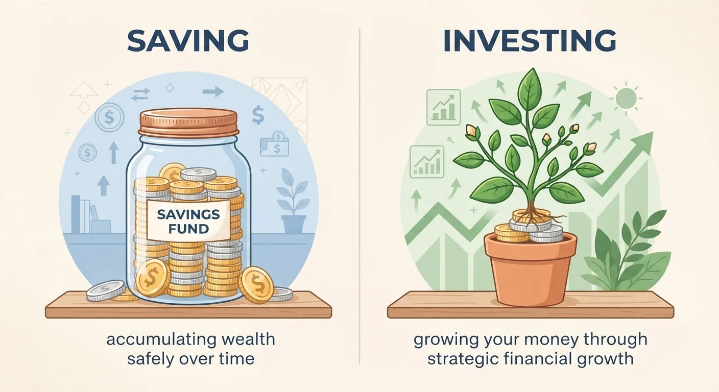 The Difference Between Saving and Investing — and Why It Matters